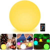 Fast Shipping.home.16-inch LED Globe Orb Light, Rechargeable , Waterproof Light Up Ball Night Light Mood Lamp for Home Garden Pa 1