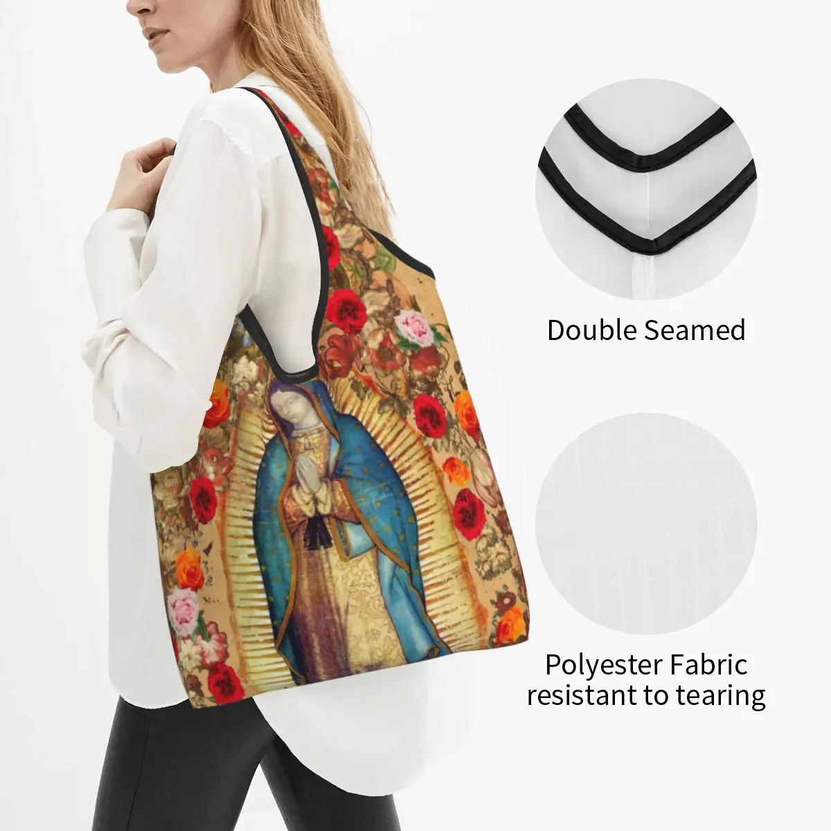 Custom Our Lady of Guadalupe Tote Bag 2