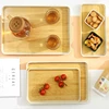 Bamboo Tray Japanese Dinner Plate Imitation Bamboo Pattern Tea Tray Kitchen Storage Plastic Storage Tray Thickened Anti-drop 2