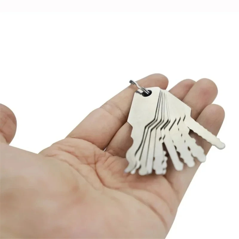 Repair Accessories Lock Open Stainless Steel Jiggler Keys 10Pcs/Set Door Open Keys Dual Sided Car Unlock
