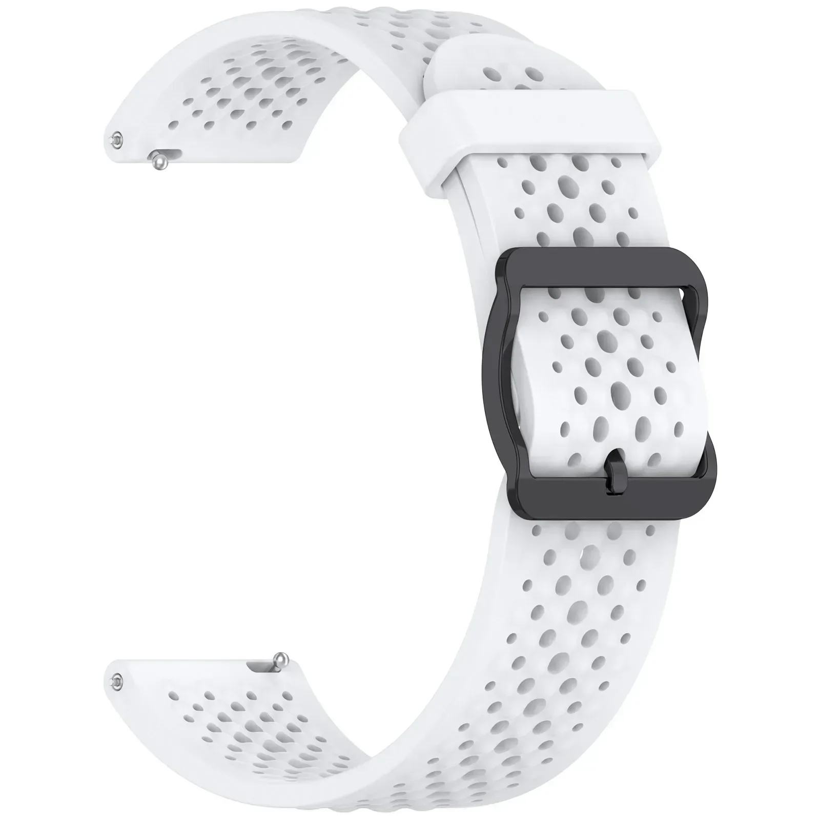 Breathable Silicone Sport Bracelet, 20/22mm Smartwatch Strap