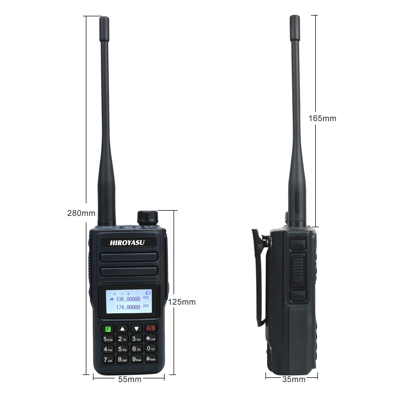 Hiroyasu Walkie Talkie TH-UV99 IP68 wodoodporna 10W 200Ch VHF UHF dwuzakresowy Scrambler Vox Wireless Frequency Copy FM Ham Radio