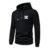 2025 New Spring and Autumn Europe men DC letters printed casual large pocket hoodie jumper small plaid jacquard plus size hoodie 4