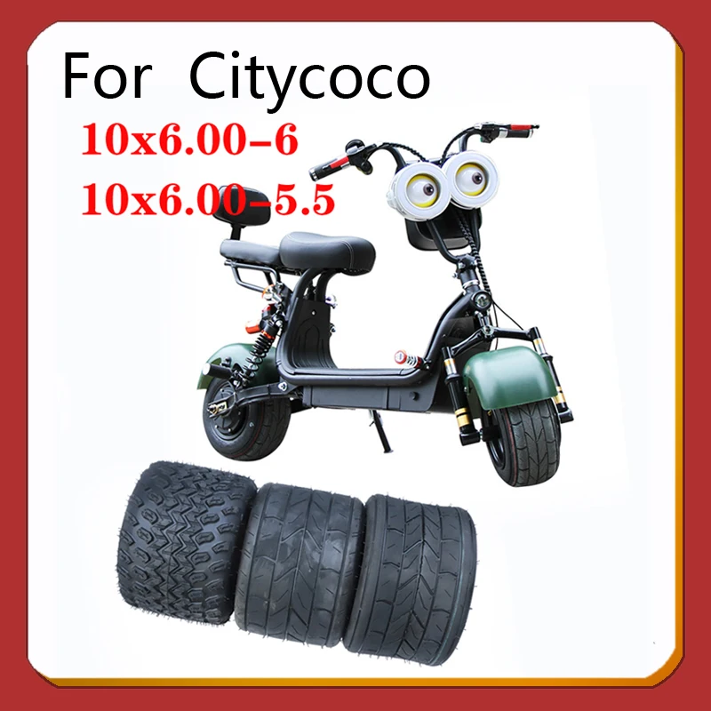 10 Inch Wide Tyre 10x6.00-6 10X6 00-5.5 Motorcycle Vacuum Special Tire for Halei Electric Scooter Mini-Citycoco Tubeless Tire