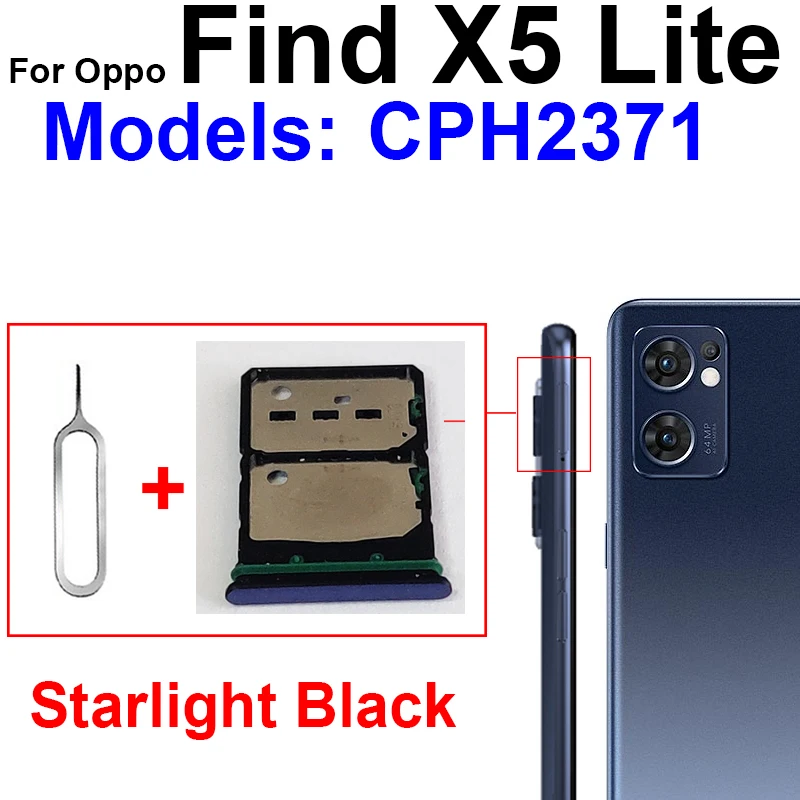 Tiroir SIM Noir D'origine Pour Oppo Find X5 - Référence 3886966 - Ouvert Mais Jamais Utilisé