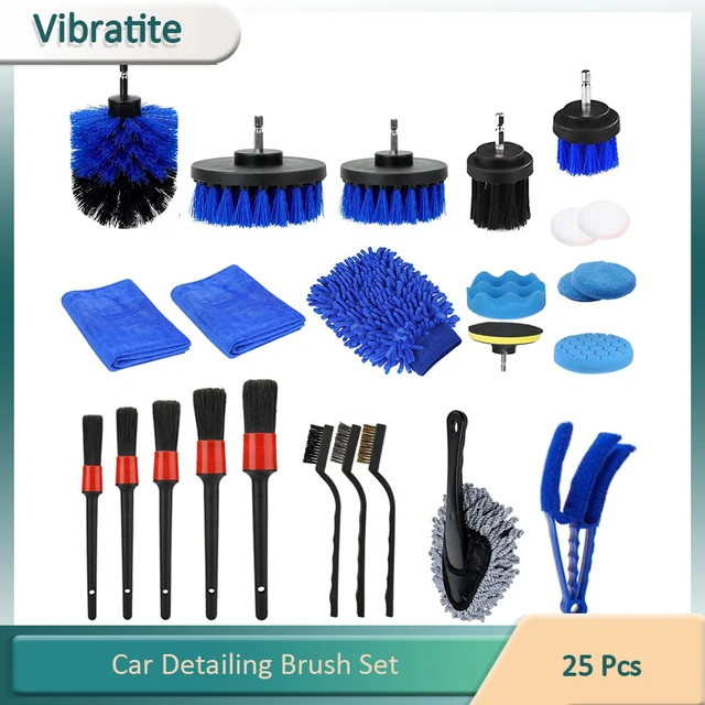 25PCS Car Detailing Brush Set, Car Detailing Kit, Auto Detailing Brush Set,  Car Detailing Brushes, Car Buffing Sponge Pads - AliExpress
