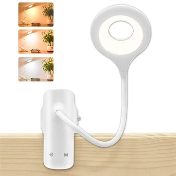 28 LED 고품질 책 라이트 USB 충전식 눈 보호 독서 램프 휴대용 책상 램프 독서 빛 클립 테이블 책상 램프