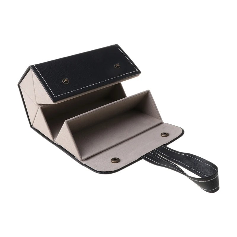 5-Slot Travel Multiple Leather Sunglasses for Case Foldable Eyeglasses Storage