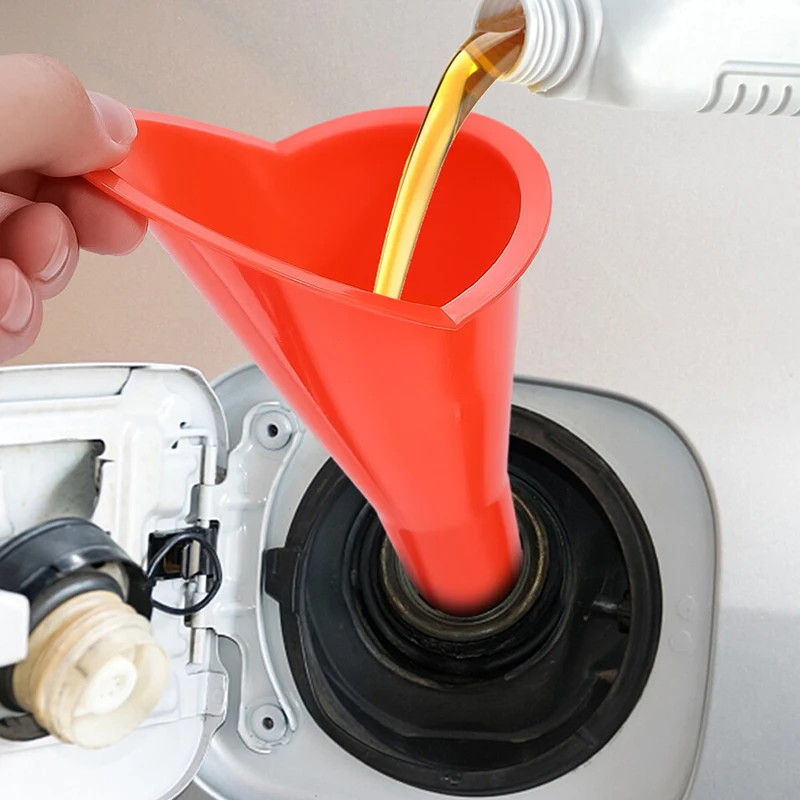 4pcs Car Oil Filling Equipment Universal Multi-color Anti-splash Plastic Long Stem Funnel Auto Motorcycle Refueling Accessories car funnels,oil filling tool