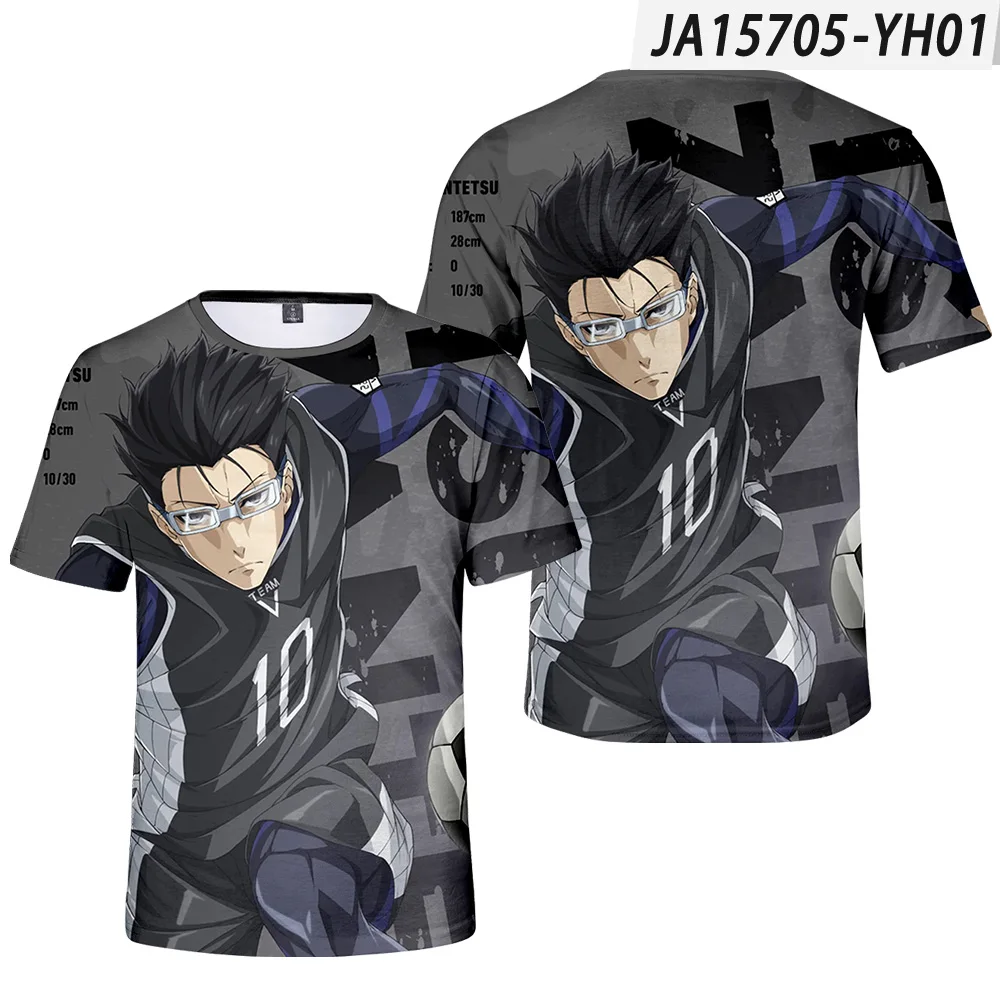 thumbnail image 1 of 2022 Última camiseta BLUE LOCK NAGI para hombres, camisetas con estampado 3D para mujeres, camisetas de manga corta con cuello redondo, camisetas de dibujos animados de anime para niños y niñas, 1 of 5