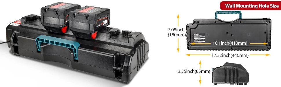 Beytvyow Battery Charger Replacement for Milwaukee M18 14.4V-18V Li-Ion Battery
