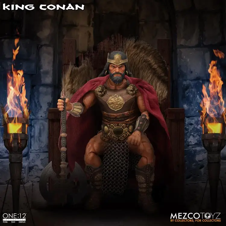Mezco ONE:12 킹 코난 액션 피규어, 1/12 컬렉션, 애니메이션 피규어 모델 조각상, 오리지널 피규어 장난감, 취미, 어린이 선물