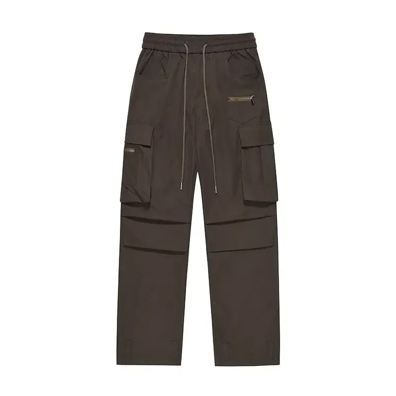 Pantalones elásticos para hombre, pantalones cargo rectos casuales para hombre, pantalones holgados estilo emo, pantalones largos de alta calidad de estilo coreano más baratos, moda de lujo