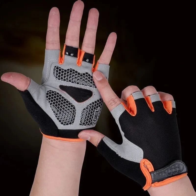 Cycling Gloves Anti Slip Shock Breathable Half Fingerless Gloves Bike Mtb Sport Mittens Cycling Bicycle protective gloves