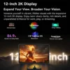 Blackview MEGA 2 Tablet PC, Android 15, 12'' 2K FHD+ Display 36GB(12+24)RAM 256GB ROM, 9000mAh 16MP AI Main Camera 4G Tablets 2
