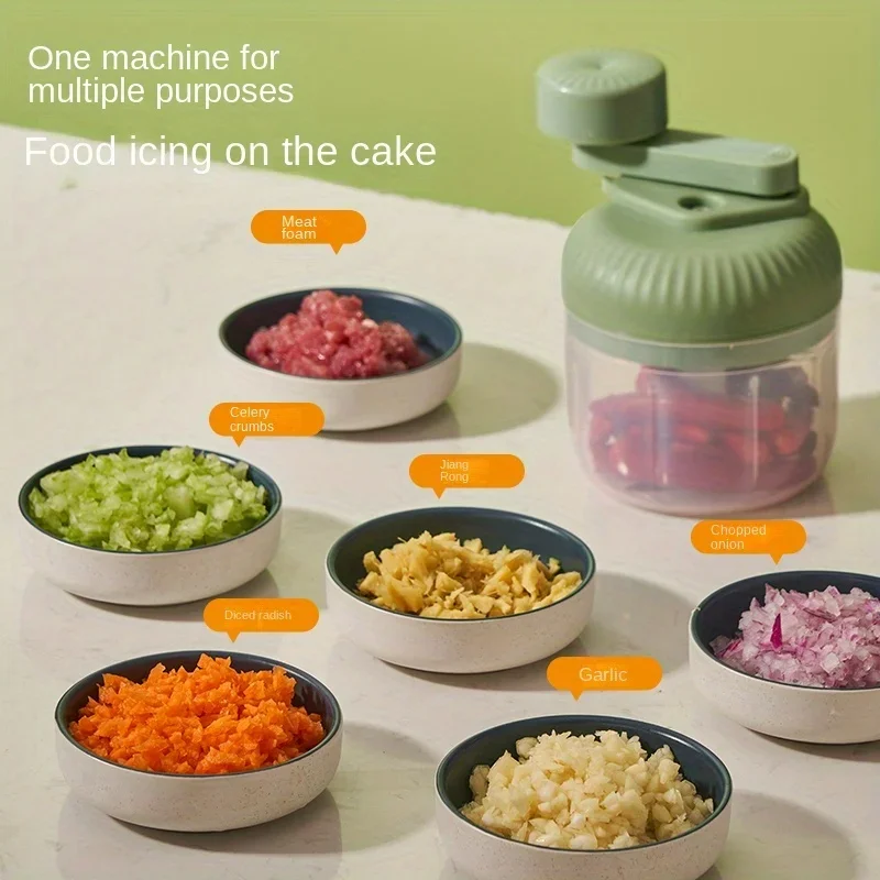 250ml Hand Cranked Three Speed Manual Garlic Mashing Machine Garlic Chop and Pressing Machine Stirring