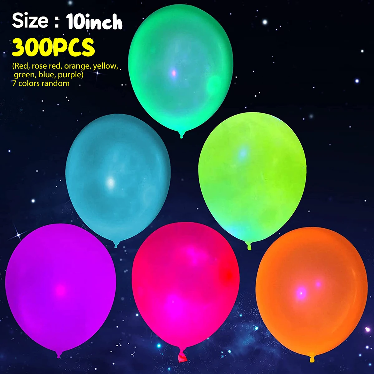 90Pcs Neon Balloons 12” UV Neon Glow Balloons Reusable Polka Dot Blacklight  Balloons Glow in the