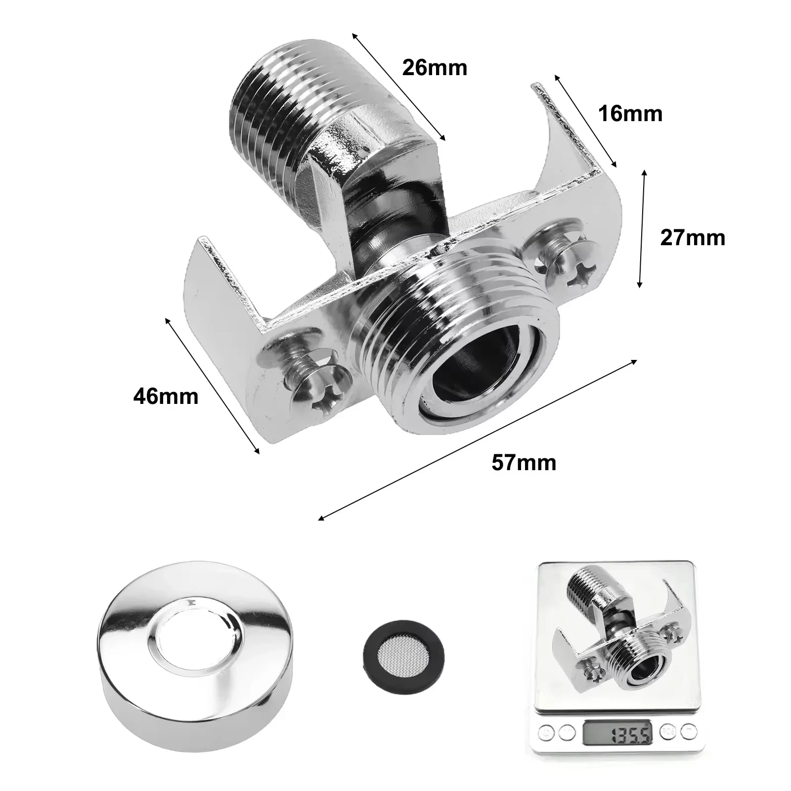 40 degree adjustable faucet angle bent foot eccentric screw angle faucet adapter shower conversion foot corrector accessories faucet adapter