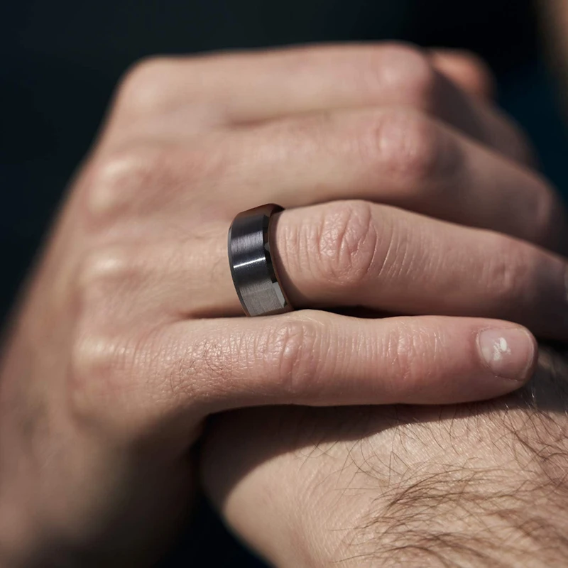 Kolmnsta 4/6/8mm Schwarzer Keramikring Anti-Allergie Männer Gebürstetes Paar Ehering Verlobungsringe Für Frauen Größe 4-15 Anel – Detail 15