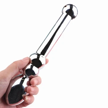 Long Stainless Steel Anal Plug Metal Double Head Dildo G Spot Wand Anal Butt Plug Prostate Massager Vaginal Stimulation Sex Toys 1