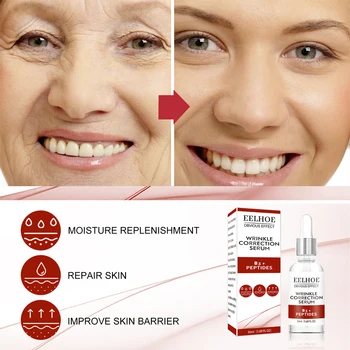 B3 Peptide Remove Wrinkle Serum Firming Lifting Anti-Aging Fade Fine Lines Face Essence For Treatment Facial lines Forehead Car 4