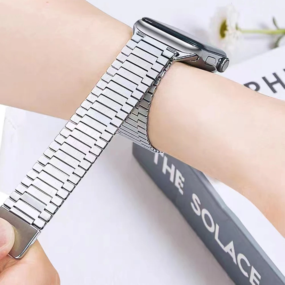 Elegant Solid Stainless Steel Loop Wristband
