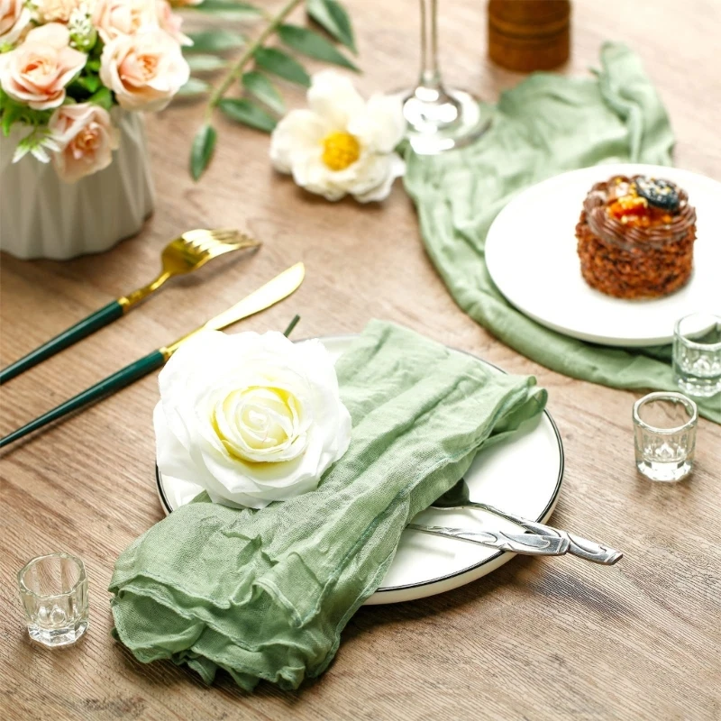 

Cheesecloth Napkins Wrinkled Dinner Napkins Soft Table Napkins Decorative Cloth