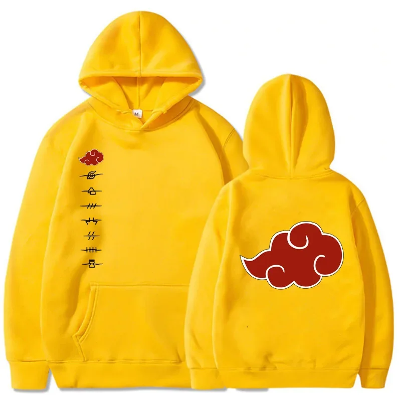 

New Naruto Naruto Surrounding Logo Print Plus Velvet Hooded Casual Loose Male and Female Couple Sweater Hoodie