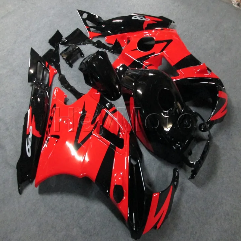 

ABS Комплект пластиковых деталей кузова для CBR600F2 1991 1992 1993 1994 красный черный CBR600 F2 91 92 93 94 обтекатель мотоцикла
