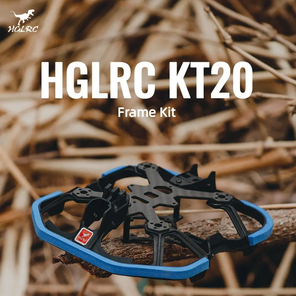 

HGLRC KT20 2-дюймовые FPV Cinewhoop рамные комплекты 90 мм 3K Углеродное волокно для FPV 2-дюймовые Cinewhoop дроны DIY части