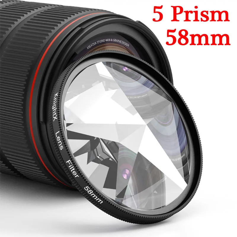 KnightX Professional Lenses Camera Kits With Clip Lens On The Phone Micro Wide Angle Colorful Prism Lens filter For  Smartphone phones with telephoto lens Lenses