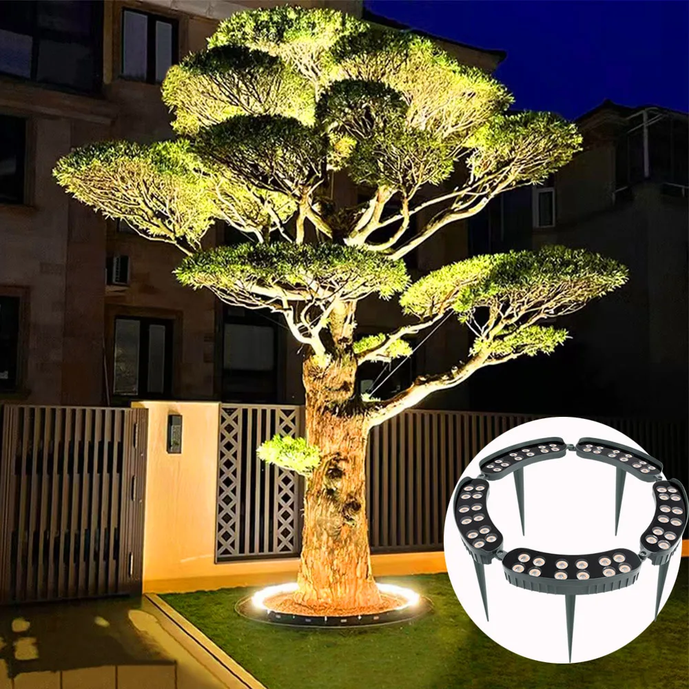 6PCS/4PCS Baum Halten Garten LED Outdoor Licht Projektion Licht RGB/Warme Farbe IP65 wasserdichte Lampe Für Campus Park Sportlight
