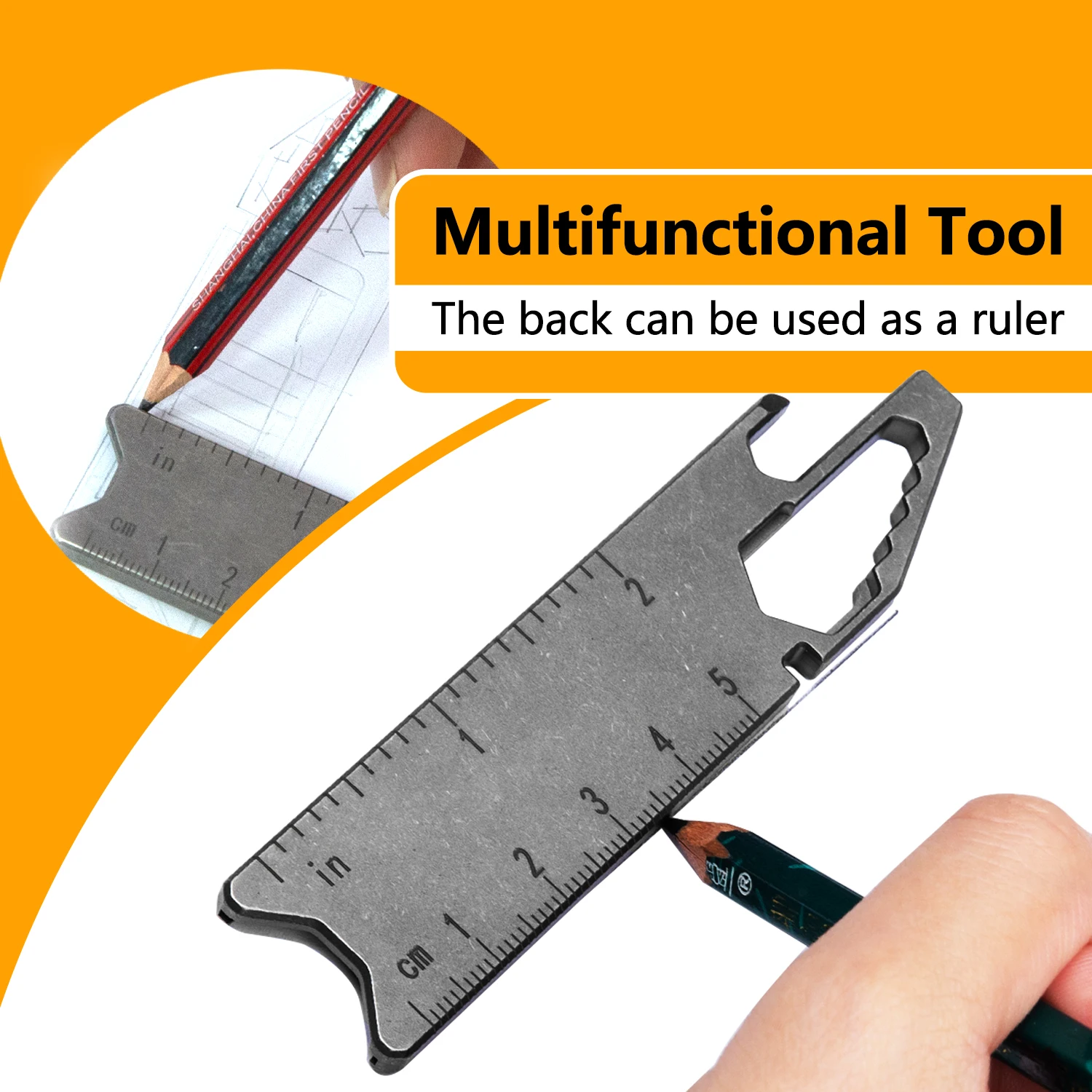 Titanium Alloy Multifunctional Tool Knife Outdoor Camping Portable EDC Cutting Tools Cut The Rope Bottle Opener Self Defense