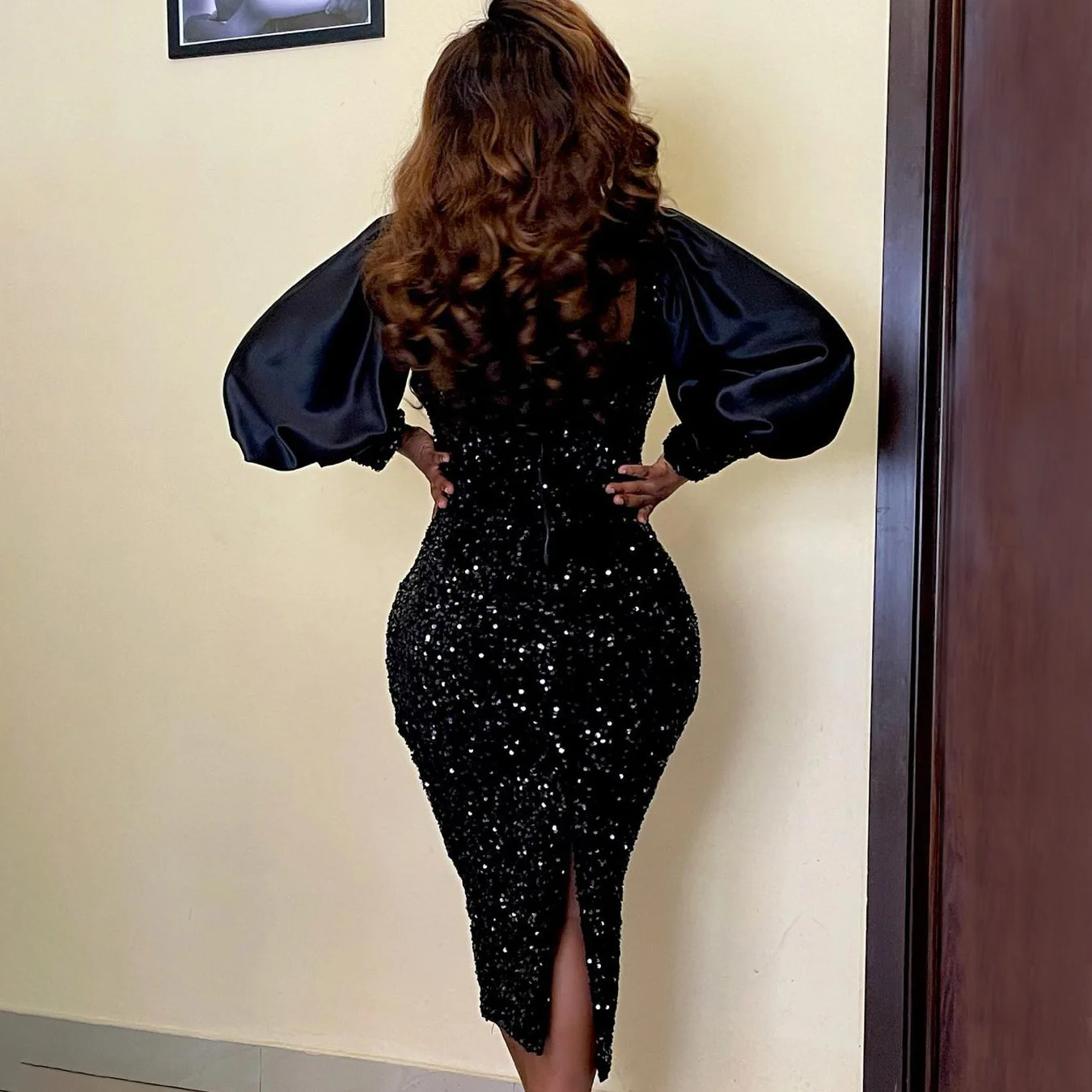 Plus Size Women Sequin Dress Chic Party Dress Female Fashion Elegant Evening Robe Casual Luxury Birthday Clothes New Outerwear
