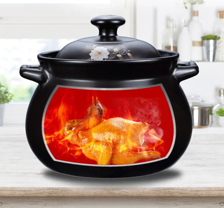 Ceramic Casserole Pot close-up