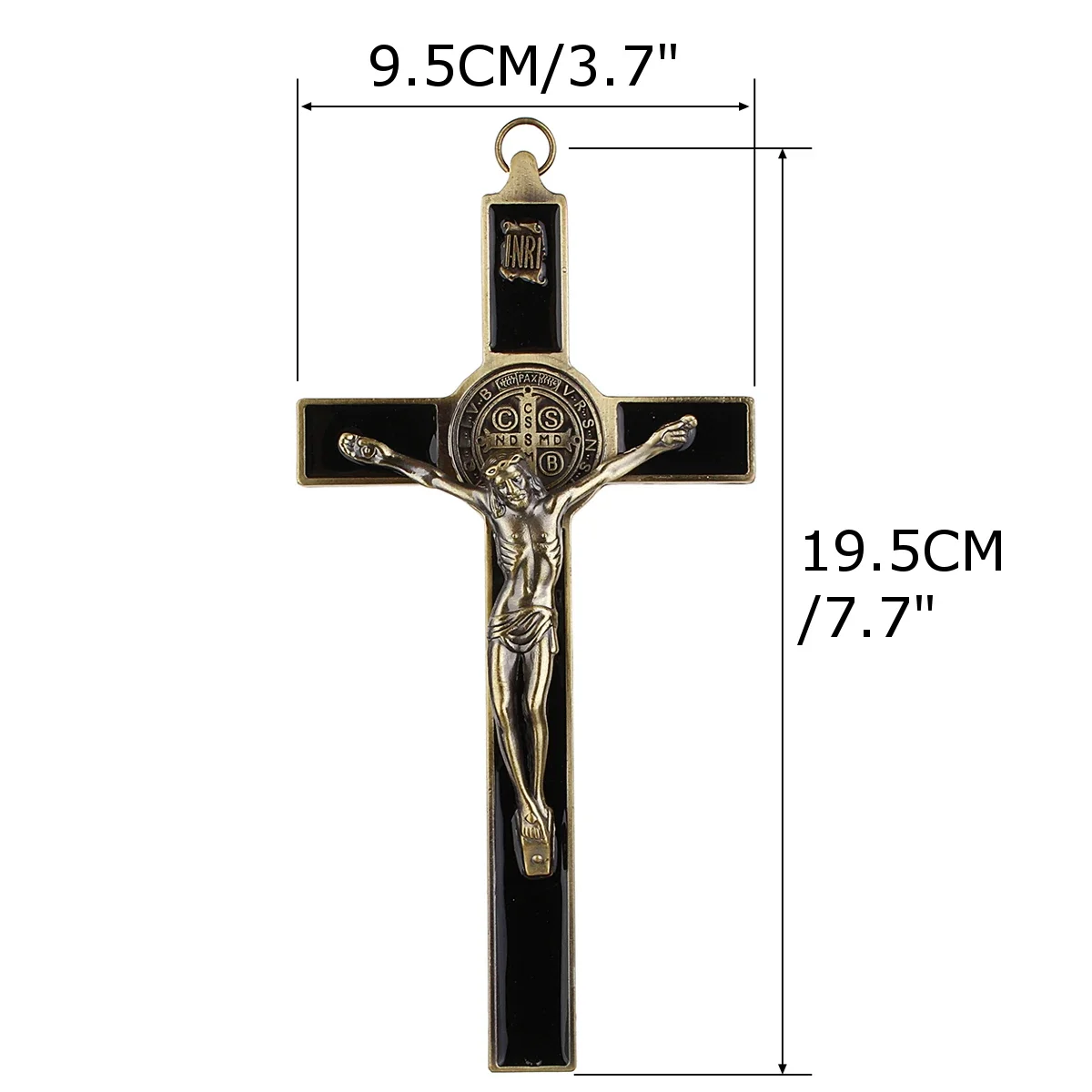 Jesus Crucifix Sculpture Wall Crucifix Cross Jesus Christ Religious Saint 3D Craft Decor Jesus Christ On The Stand Antique Decoration 19.5x9.5cm