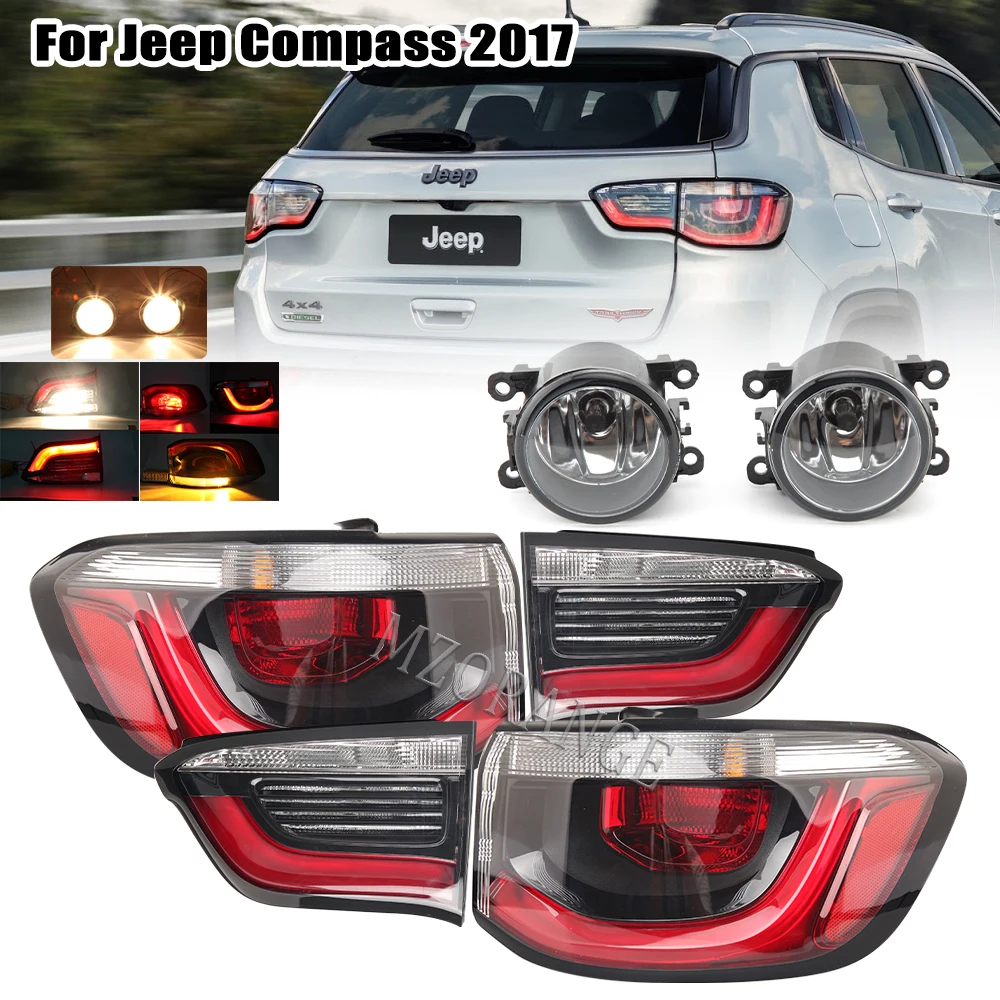 

Для Jeep Compass 2017 внутренняя задняя фара (пара) + Внешняя задняя фара (пара) + противотуманная фара (пара)