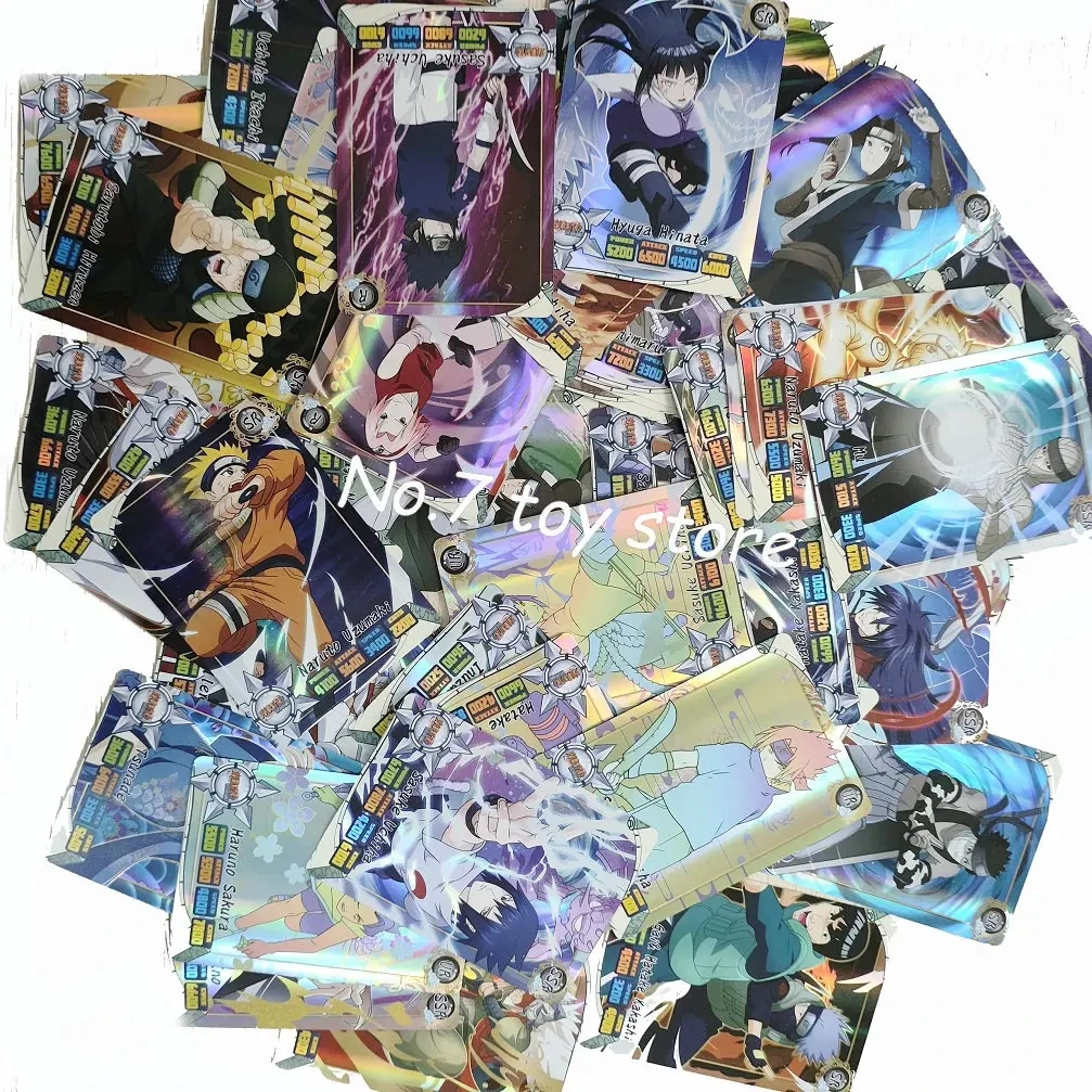 50Pcs/Pack Naruto Flash Cards Kakashi Sasuke Uzumaki Sakura