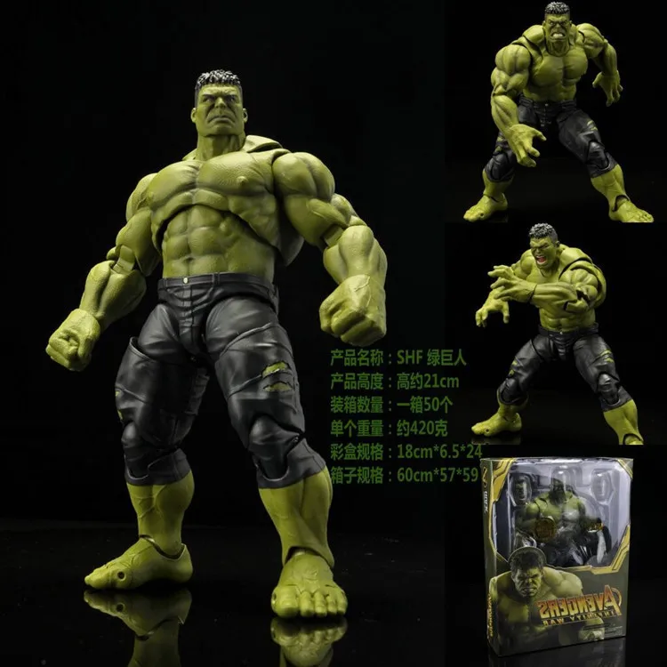 thumbnail image 1 of Figura de acción de Anime articulada de Hulk de Los Vengadores de 21 cm, juguetes de PVC, figuras de colección, dibujos animados para regalo de amigos, 1 of 4