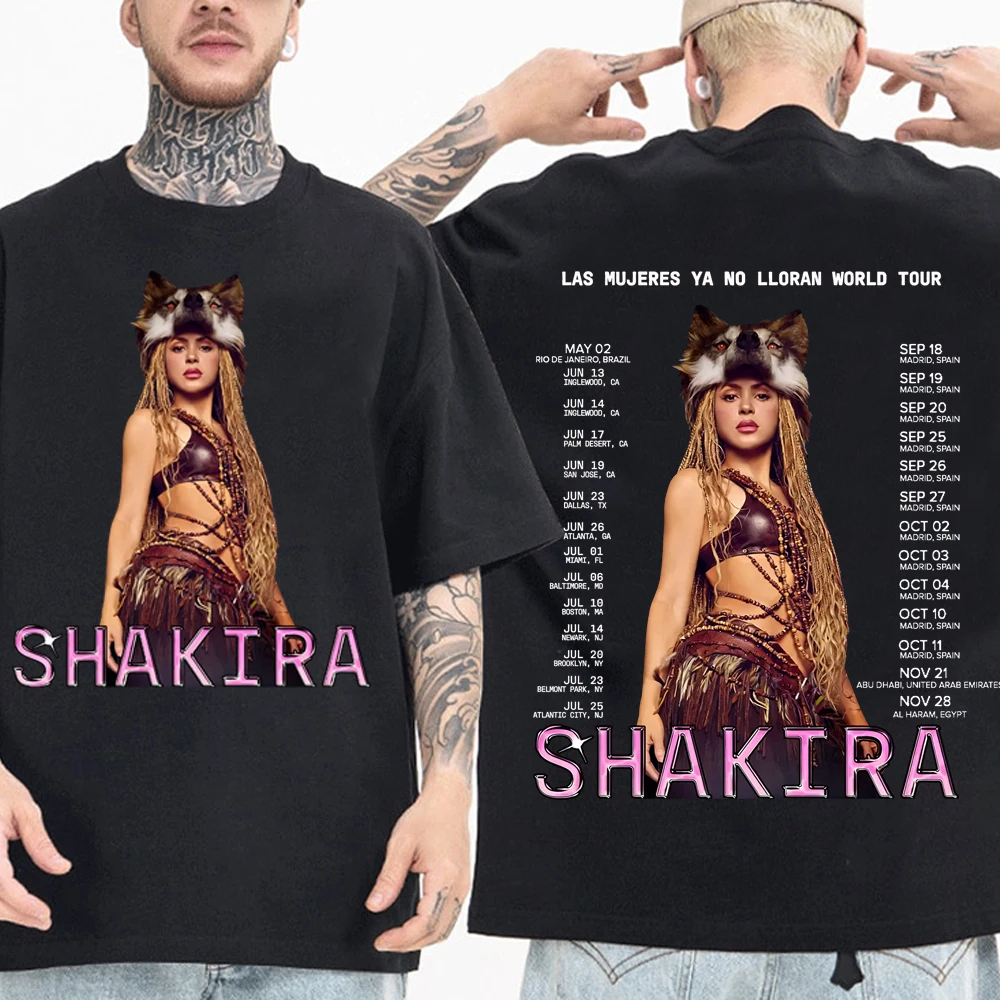 Shakira World Tour 2026 T-shirt Man Woman Harajuku Short Sleeve O-neck Casual S…