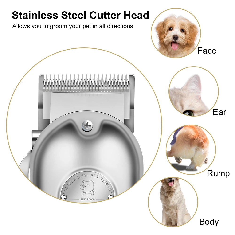 Digital Display Pet Hair Clipper Professional Cutting Machine Dog Hair Trimmer Animal Grooming Shaver Cutter Machine for Cats