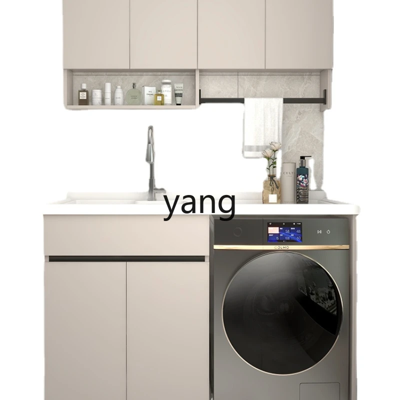 

CX Washing Machine Cabinet Combination Balcony Integrated Companion Tank Quartz Stone Waterproof Laundry Tub with Washboard