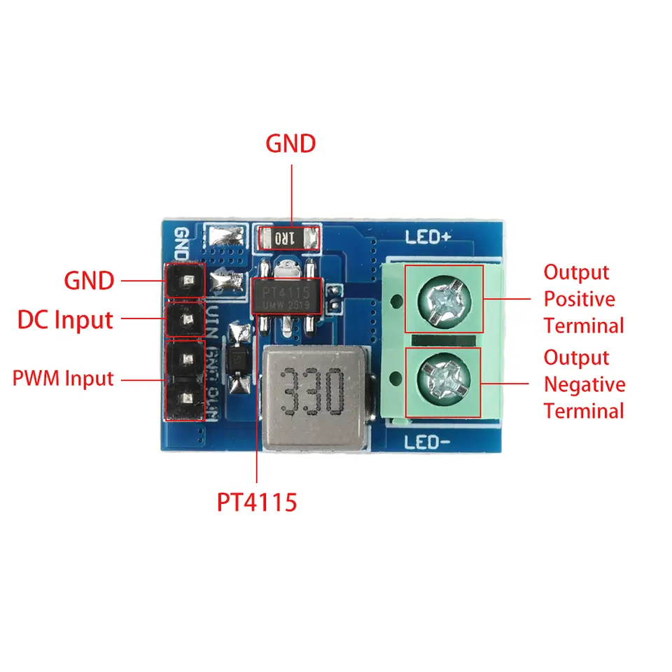 PT4115 LED Driver Module DC 12V Constant Current Output PT4115 1-10S Industrial LED Driver with PWM Dimming for LED Strips image 1