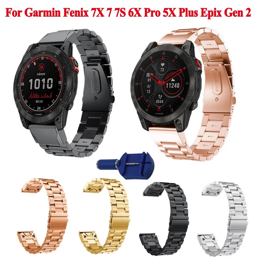 Correa Para Garmin Epix Pro 51mm, 26mm Metal Acero Inoxidable De