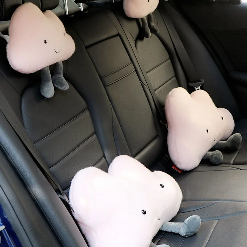 New Car Car Plush Headrest, Backrest, Neck Protection Pillow, Lumbar  Support, Car Seat, Neck Pillow, Backrest Cushion, Cute Seat Cushion, Car