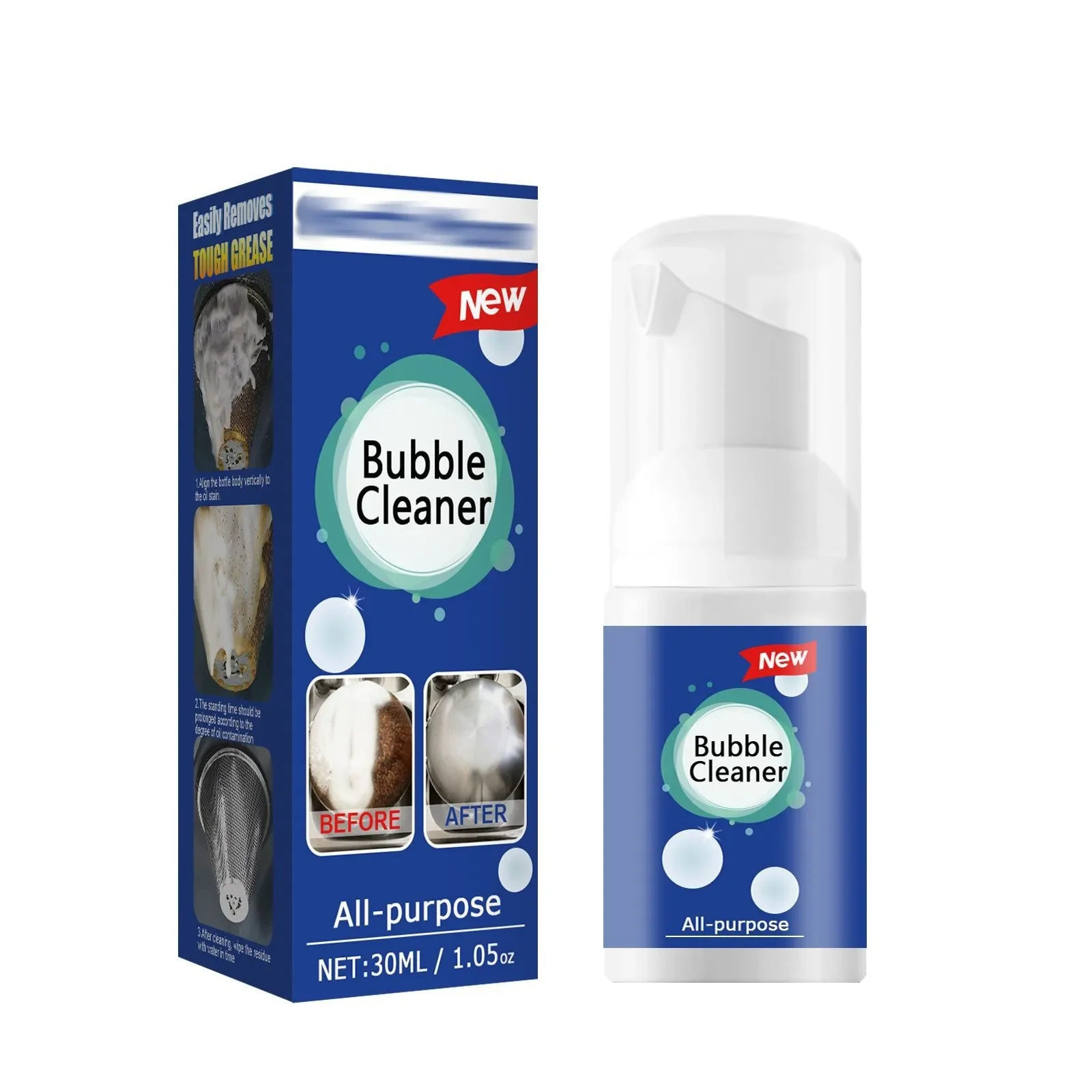 100ml/30ml Bubble Grease Cleaner Kitchen Foam Cleaner Rust Remove Descaling Detergent Spray Household Cleaning Tool for Stove