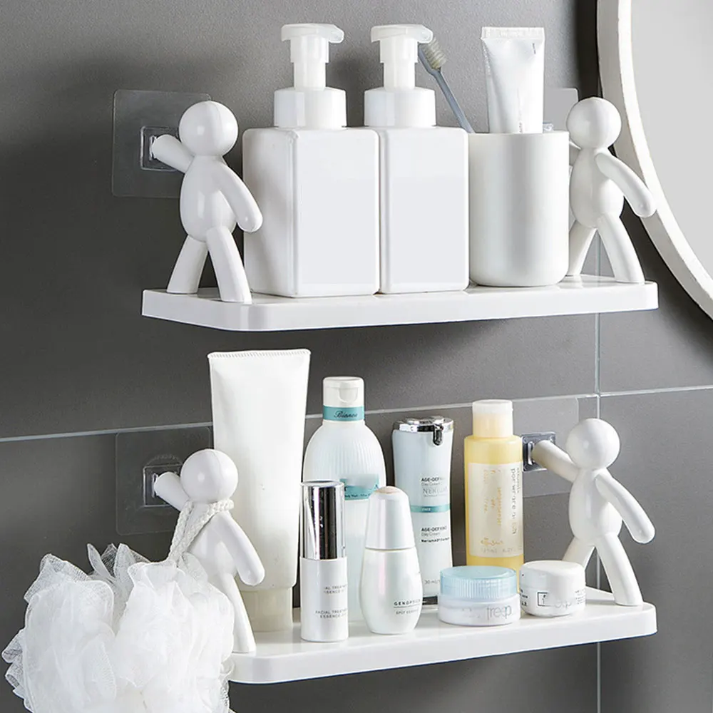 Bathroom Shelf No-drill Wall Mounted Corner Shelves Shower Storage Rack  Holder for WC Shampoo Organizer Bathroom Accessories - AliExpress