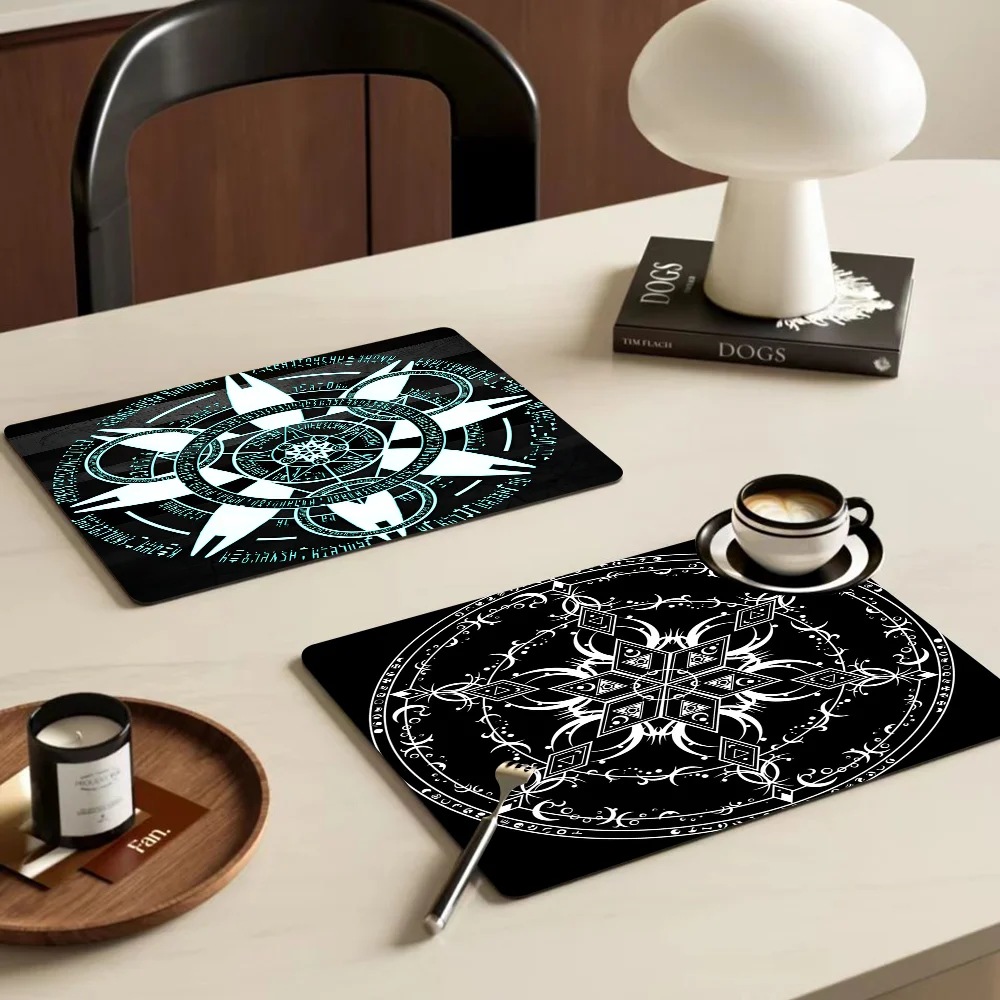 Magic Circle Table Drain Pad Tabletop Absorbent Draining Mat Tableware Mats Placemats for Table Decor 2