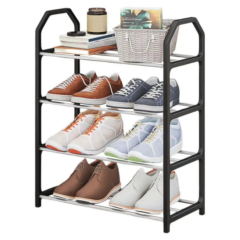 

Shoe Rack Shoe Organizer Storage 4 Tier Space Saver Shoe Rack Shoe Shelf Storage Organizer Large Capacity Free Standing Shoe