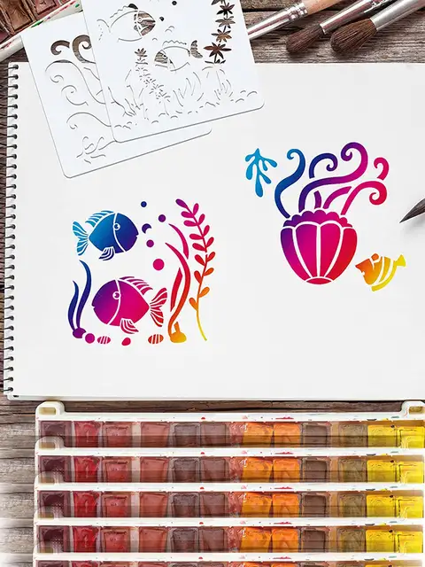 Reusable Sea Life Stencils 2